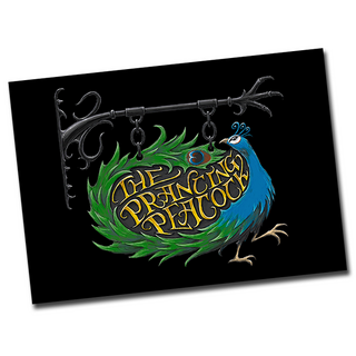 The Prancing Peacock Sign - A3 Poster