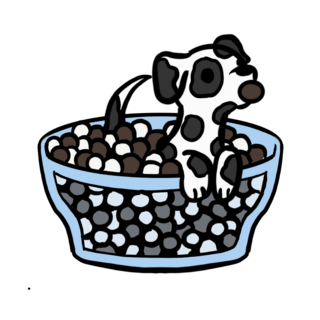 Dalmatian Dip n Dots pin