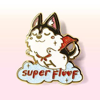 Enamel Pin Super Floof Hero Husky