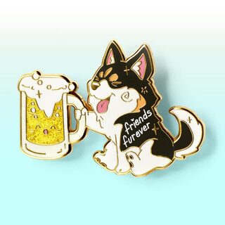 Enamel Pin Friends Furever Husky