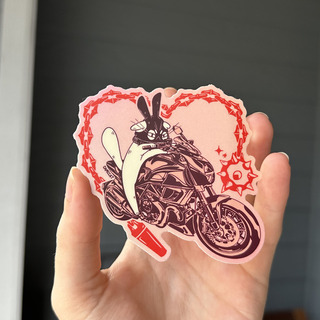 On His Way to Steal Matte Vinyl Sticker