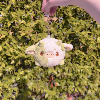 Moocha Latte Plush Keychain | Mochi Puffs ̖́-