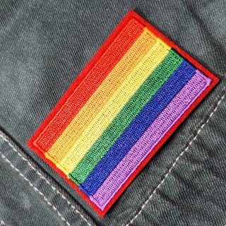 3" Iron on Patch Rainbow Flag