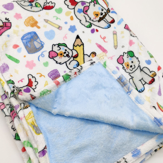 create with doodles - 6.5' x 5' plush blanket