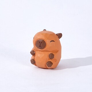 Caby Carved Wooden Chubby Capybara