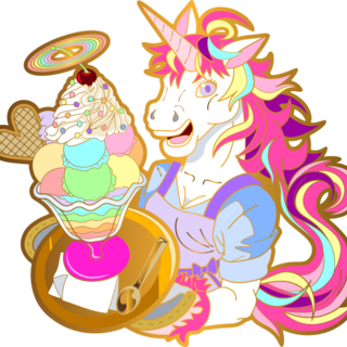 UNICORN: IceScream Cryptid - Hard Enamel Pin