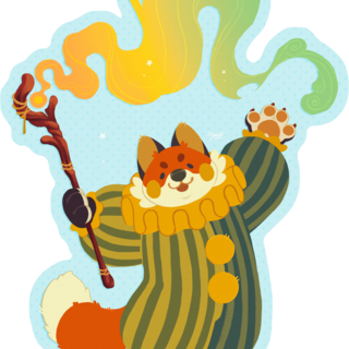 Merlin Holographic Sticker