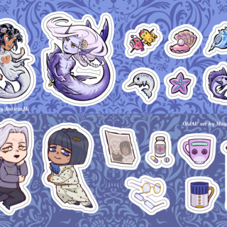 Sticker Sheet: MerAU + OldAU