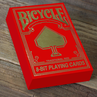 Bicycle 8-Bit Red Gilded
