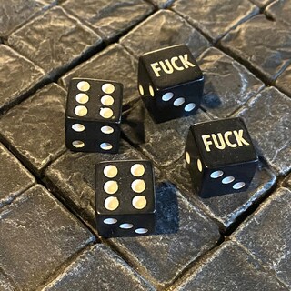 FOUR Fuck 6 Sided Pip Dice