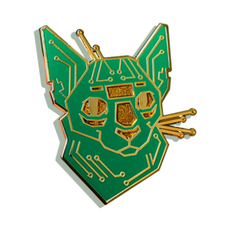 Circat Enamel Pin