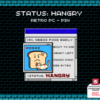 Status: Hangry - Retro PC PIN (pre-order)