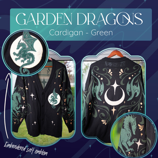 Garden Dragons Cardigan - Green