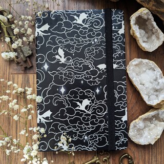 Monochrome Dragons- A5 Notebook (Lines)