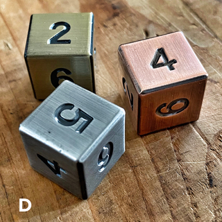 (D) - Metal DICES - set of 3