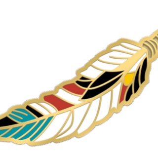 Cross Collab Feather Pin