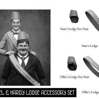 Laurel and Hardy Accessory Set B&W