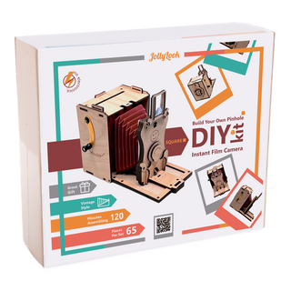 Jollylook SQUARE Pinhole DIY camera kit (Natural Wood)