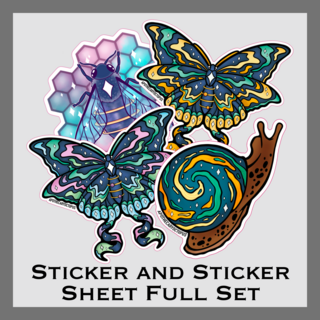 FULL SET OF STICKERS AND STICKER SHEETS