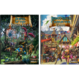 Jewel of the Indigo Isles Hardcover & Indigo Isles Character Guide Softcover & PDFs