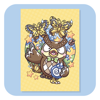 A6 Postcard - Animal Crossing - Blathers
