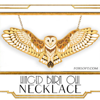 Flying Barn Owl Pendant