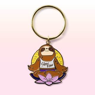 Keychain Slow Flow Yoga Meditation Sloth