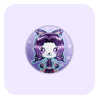 Nya Nya Neko Shinobu Badge Button