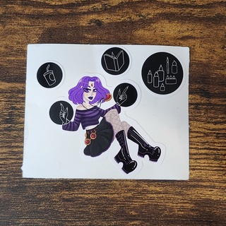 Floating Raven Sticker