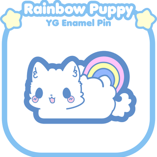 Rainbow Puppy Enamel Pin