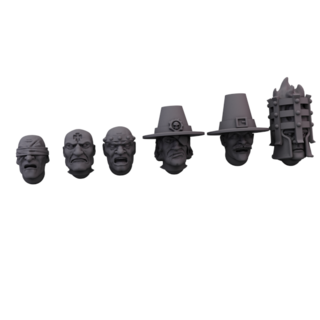 Witch hunters heads set