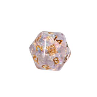 Custom Resin Dice 33mm D20 - Light Lavender