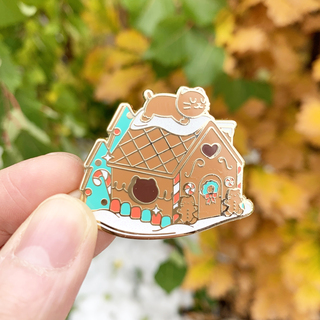 Gingerbread Cat House Standard Grade Pin