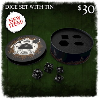 Dice Set with Tin