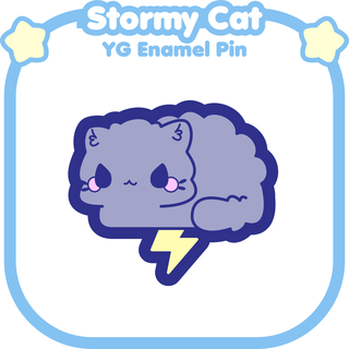 Stormy Cat Enamel Pin