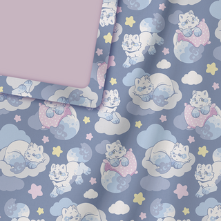 juno's cloudy sky - 6.5' x 5' plush blanket