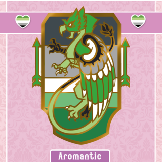 Aromantic Griffin Hard Enamel Pin