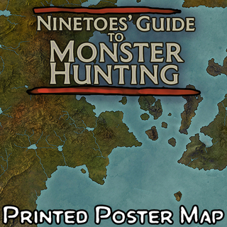 Poster Map - Ebilon Wastes - Regional Hex Crawl Map