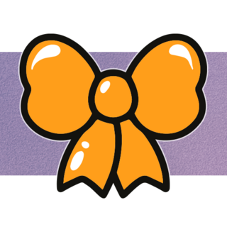 Orange Bow Mini Pin