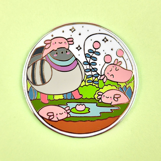 Axolotl Terrarium Poe Pin