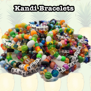 5 Pack plastic beaded bracelets