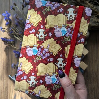 Red Cottagecore- A5 Notebook (Lines)