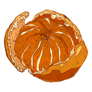 Orange Fruit Enamel Pin