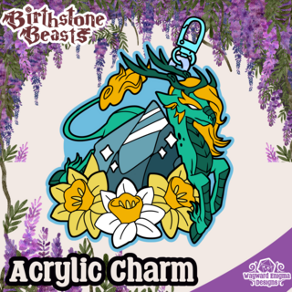 Birthstone Beast Acrylic Charm