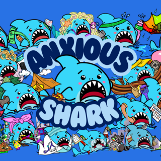 CUSTOM Anxious Shark Digital Drawing