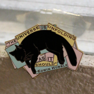 Edwin Hubble's Cat Nicholas Copernicus Enamel Pin