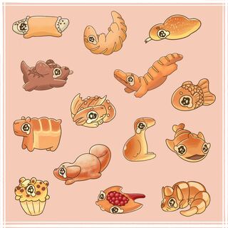 sticker sheet - mini breads