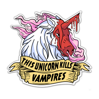 This Unicorn Kills Vampires Sticker
