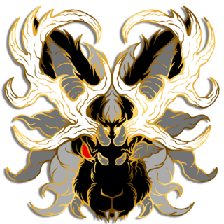 Gold Distorted Jackalope Pin