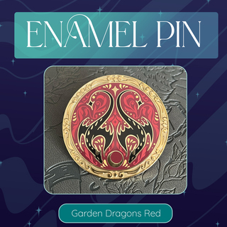 Red Forest Dragons Tapestry Pin